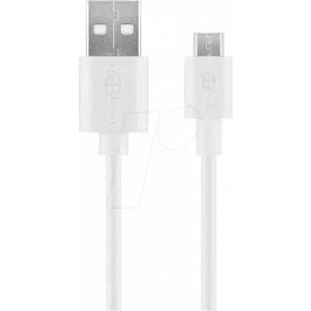 Goobay Micro USB įkrovimo ir sinchronizavimo laidas, 2 m – „Android“ įrenginiams (38666)
