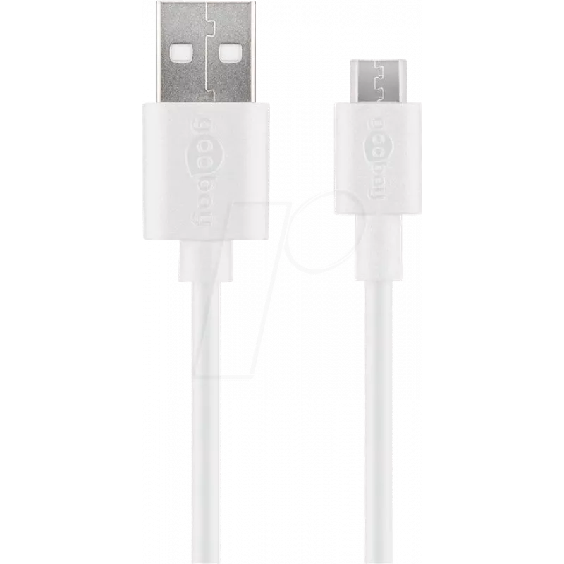 Goobay Micro USB įkrovimo ir sinchronizavimo laidas, 2 m – „Android“ įrenginiams (38666)