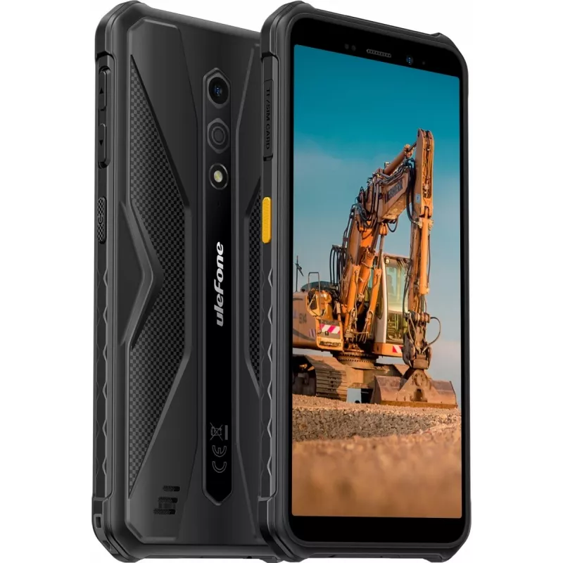 Atsparus išmanusis telefonas UleFone Armor X12 — 3GB RAM, 32GB atminties, visiškai juodas