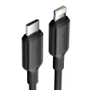 USB-C į Lightning laidas 3A 480Mbps 1m JUODAS