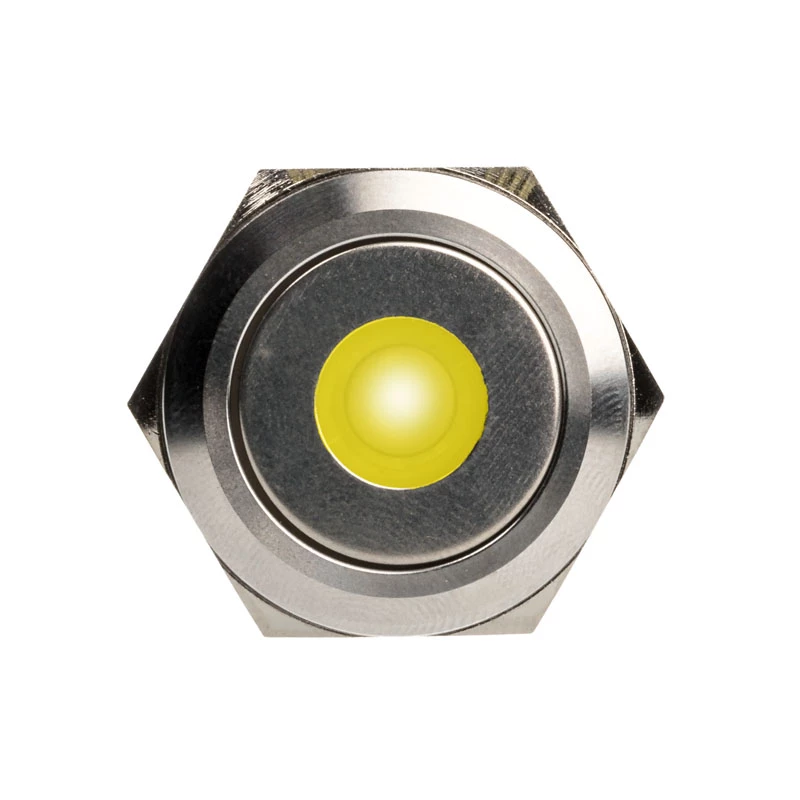 DimasTech apsaugotas nuo vandalizmo mygtukas 25 mm Sidabrinėline Dot RGB PD216
