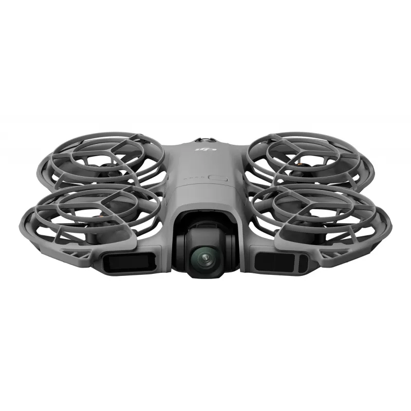 Kvadrakopterinis dronas DJI Neo 2 — 4 rotoriai, 12 MP kamera, 2688×1512 vaizdo įrašas, 1606 mAh baterija, 49 GB vidinė atmintis, Wi‑Fi ir Bluetooth