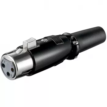Wentronic Goobay mikrofono mova, 3 kontaktų – korpusas juodas (11680)