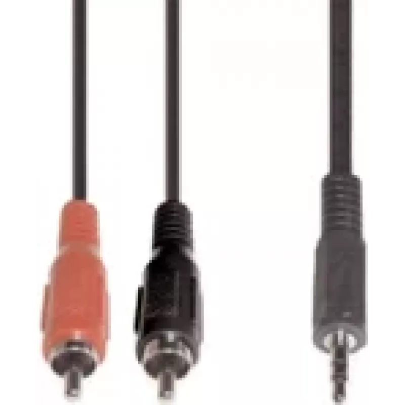 Garso kabelis e+p B 113/2 2,5 m 2 x RCA – 3,5 mm, juodas