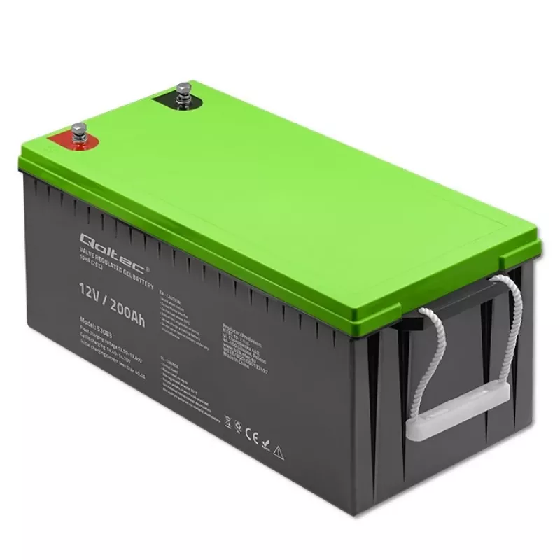 Qoltec akumuliatorius gelinis | 12V | 200Ah | GEL | 59,5 kg