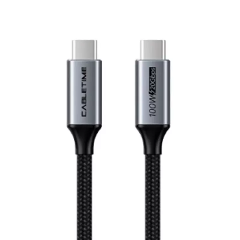 USB Type-C į Type-C kabelis extra digital CA913312 — USB 3.2, 20 Gbps, 100 W PD
