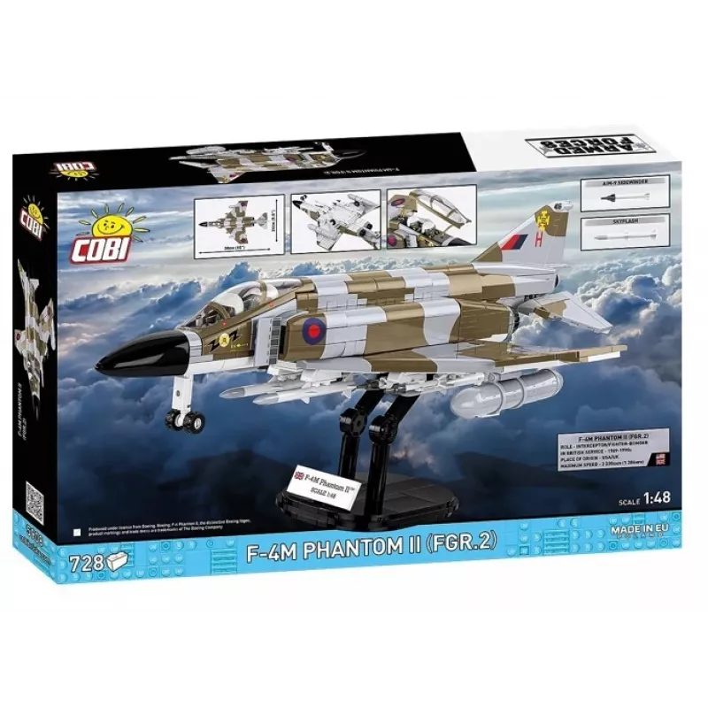 Cobi Blocks F-4M Phantom II karinio orlaivio modelis, 728 dalių konstravimo rinkinys