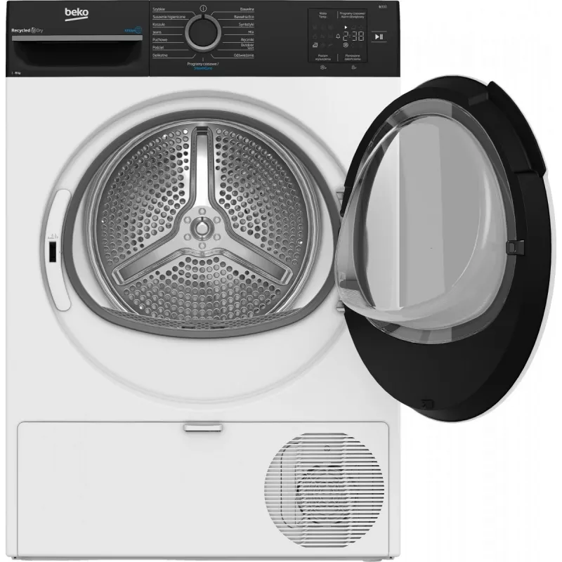 Drabužių džiovyklė BEKO BM3T3823WBW plonas modelis