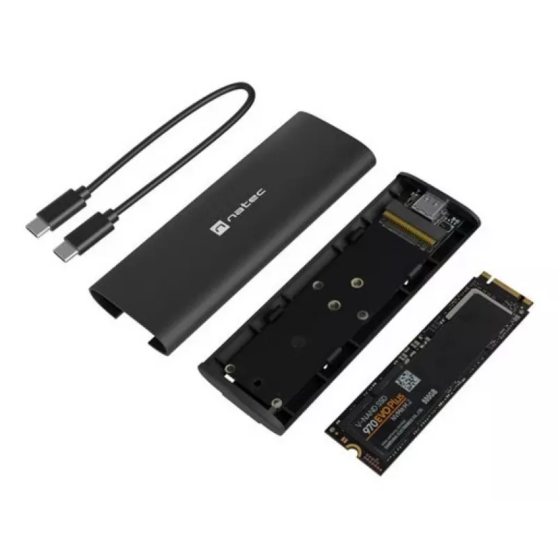 NATEC NKZ-2286 saugojimo diskų dėklas SSD dėklas Juodas M.2