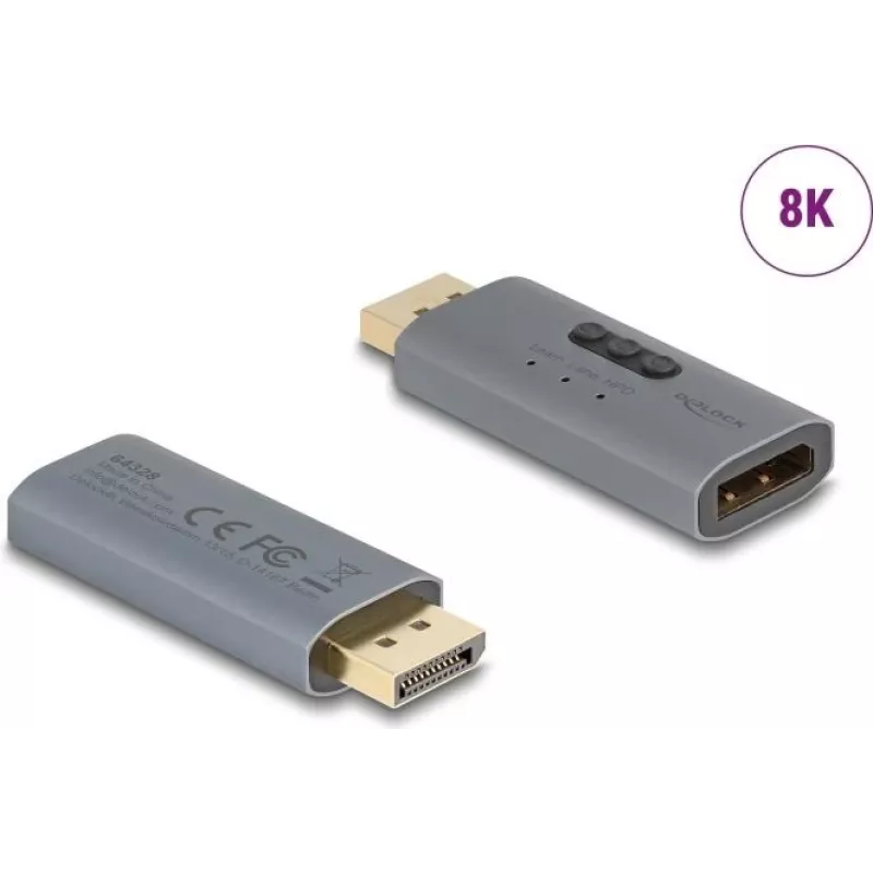DeLOCK 64328 laido lyties keitiklis DisplayPort antracito