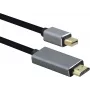 Laidas helos mini DisplayPort kištukas į HDMI 1.4 kištuką, PREMIUM 4K, 2,0 m, TPE apvalkalas, aliuminio korpusas, auksuoti kontaktai