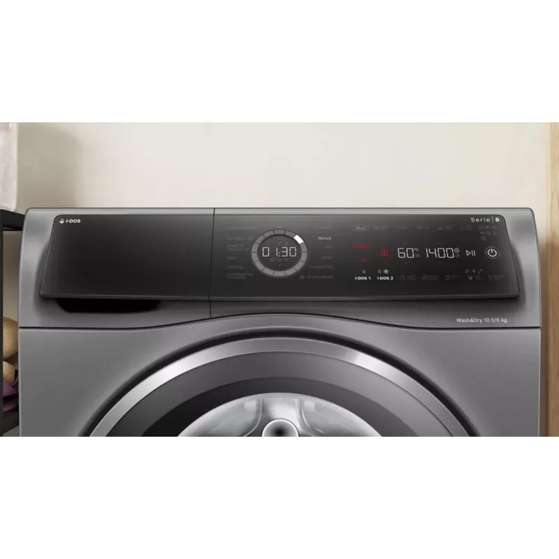 Bosch WNC254ARSN Skalbimo-džiovinimo mašina 10,5 kg / 6 kg 1400 aps./min Pilka