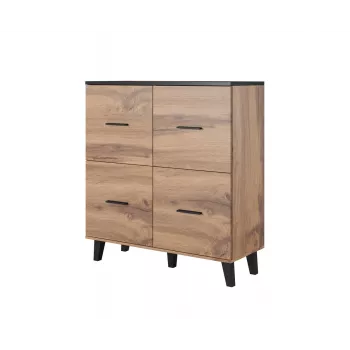 Cama sideboard LOTTA 110 4D wotan oak + mat Juoda