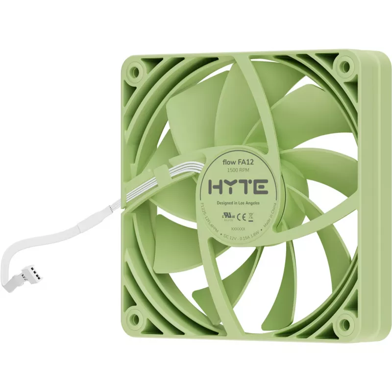 Kompiuterio aušinimo ventiliatorius HYTE FA12-MM-4 120 mm, 1500 RPM, 72 m³/h, 1.6 mmH₂O, Fluid Dynamic Bearing, žalias, pakuotėje 4 vnt.