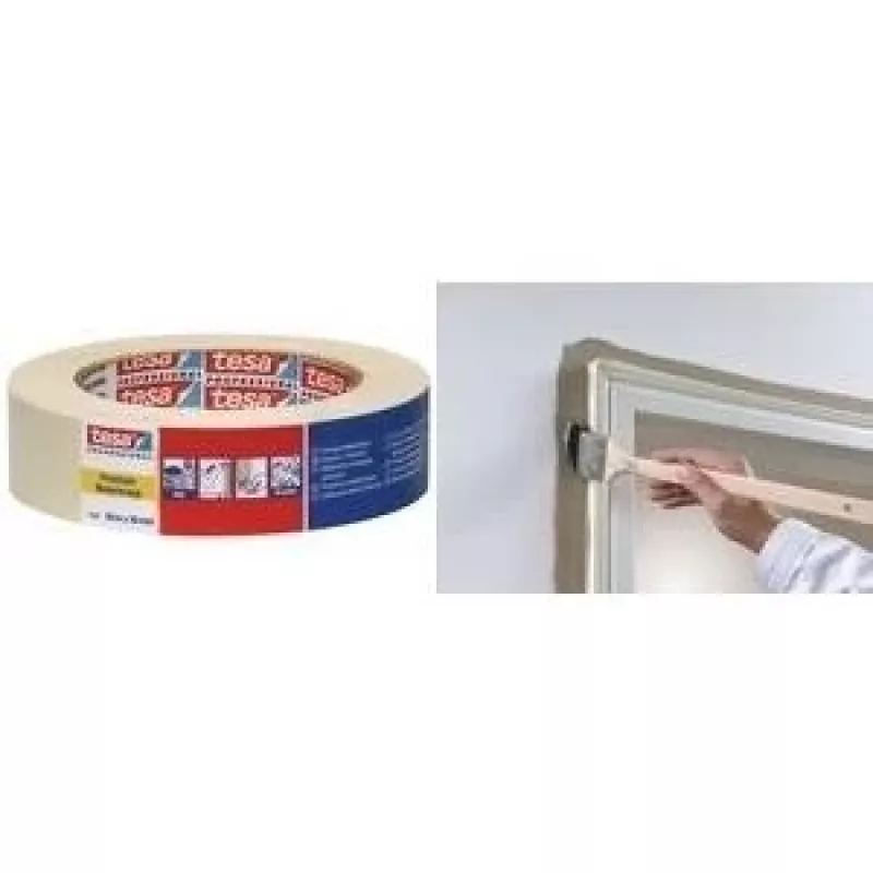 Maskavimo juosta Tesa Maler Krepp 4306 19 mm x 50 m, silpnai krepuota