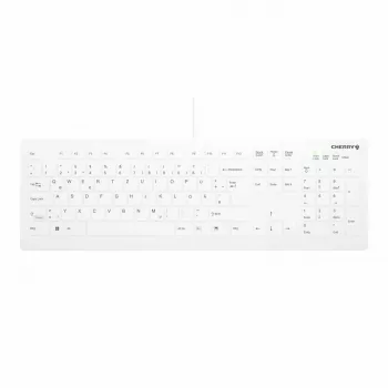 Contour Design Active Key Contour QuickClean medicininė klaviatūra su nuimamu dangteliu, pilno dydžio, laidinė, balta, DE C8112