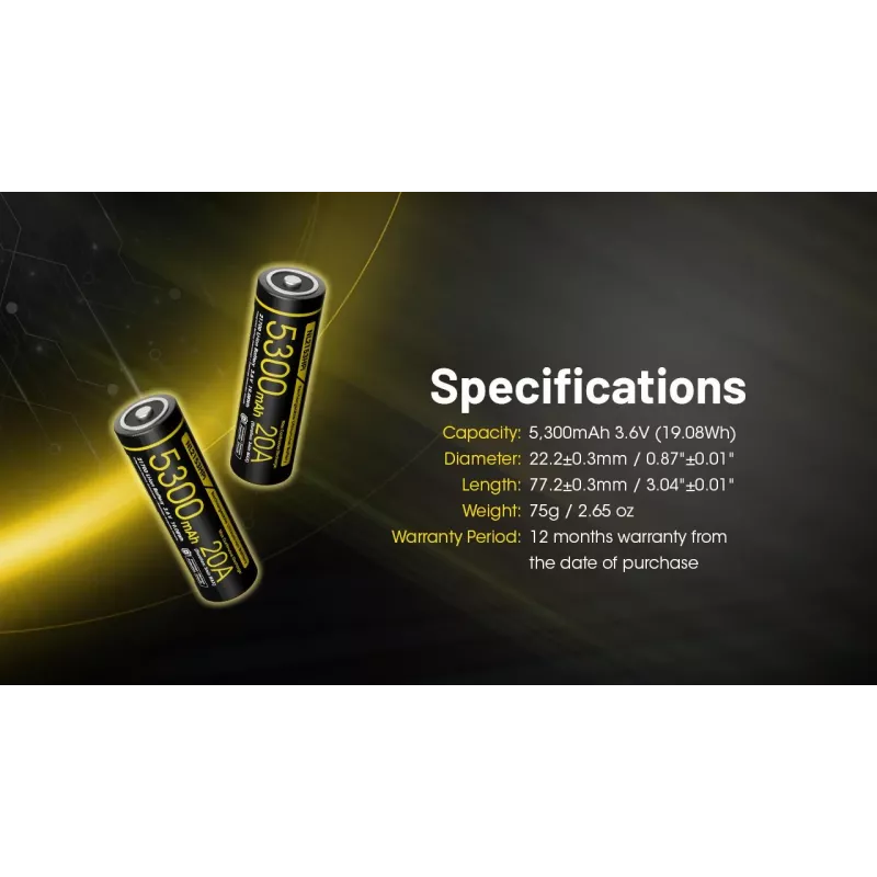 BATERIJA ĮKRAUNAMA LI-ION 3,6V/NL2153HPI(5300MAH) NITECORE