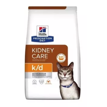 HILL'S PRESCRIPTION DIET Feline k/d Kidney Care Sausas kačių ėdalas su vištiena 3 kg