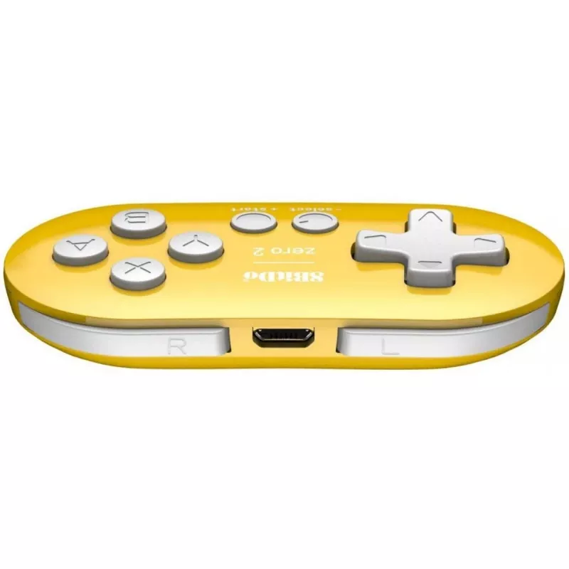 Belaidis žaidimų valdiklis 8BitDo Zero 2 Geltonas — Bluetooth, kompaktiškas kišeninis dydis, RET00221