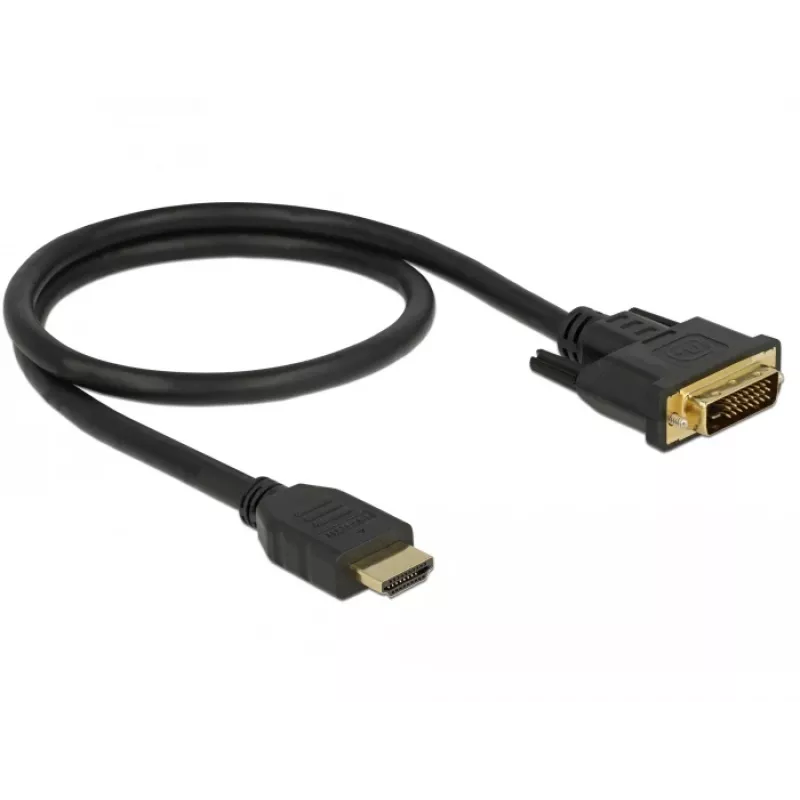 Vaizdo kabelio adapteris DeLOCK 85651 0,5 m HDMI Type A DVI juodas