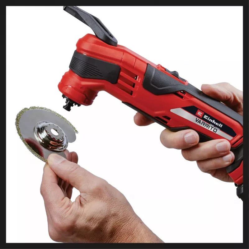 Power X-Change belaidis daugiafunkcis įrankis VARRITO, 18Volt (Raudona/juoda, be akumuliatoriaus ir įkroviklio, su priedais)