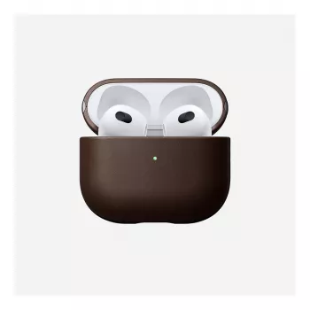 Odinis AirPods dėklas Nomad V3 Rustic Brown — apsauginis odinis dangtelis AirPods įkrovimo dėklui