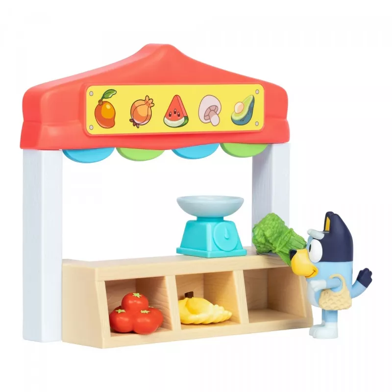 Žaislų figūrėlių rinkinys TMTOYS Mini Bluey Grocery store BLU17555 – mini personažų rinkinys