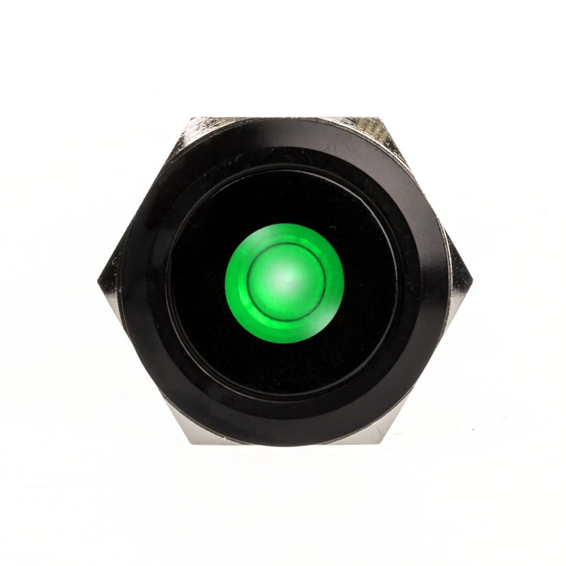 DimasTech PD220 vandalams atsparus 25 mm mygtukas Juodaline Dot RGB