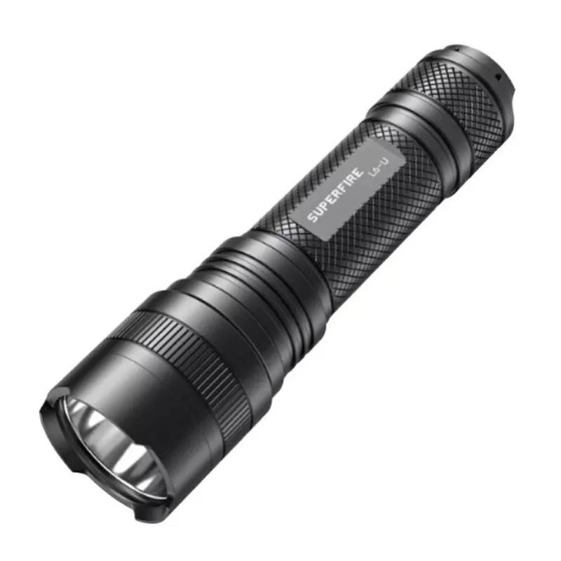 Flashlight Superfire L6-U — 1480 lm, 330 m spindulio nuotolis