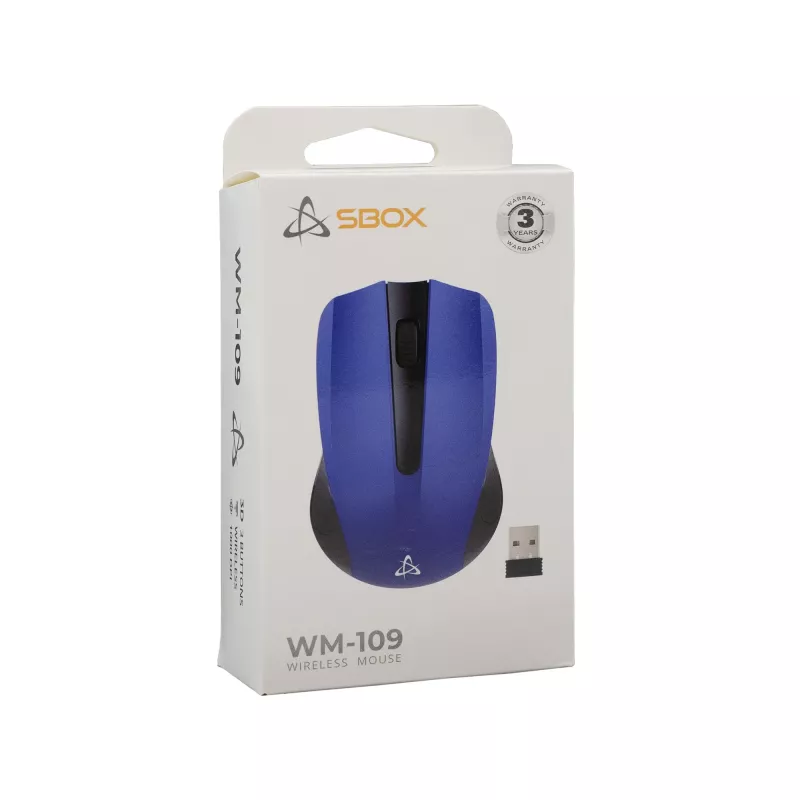 Pelė SBOX WM-109 Blue USB Type-A