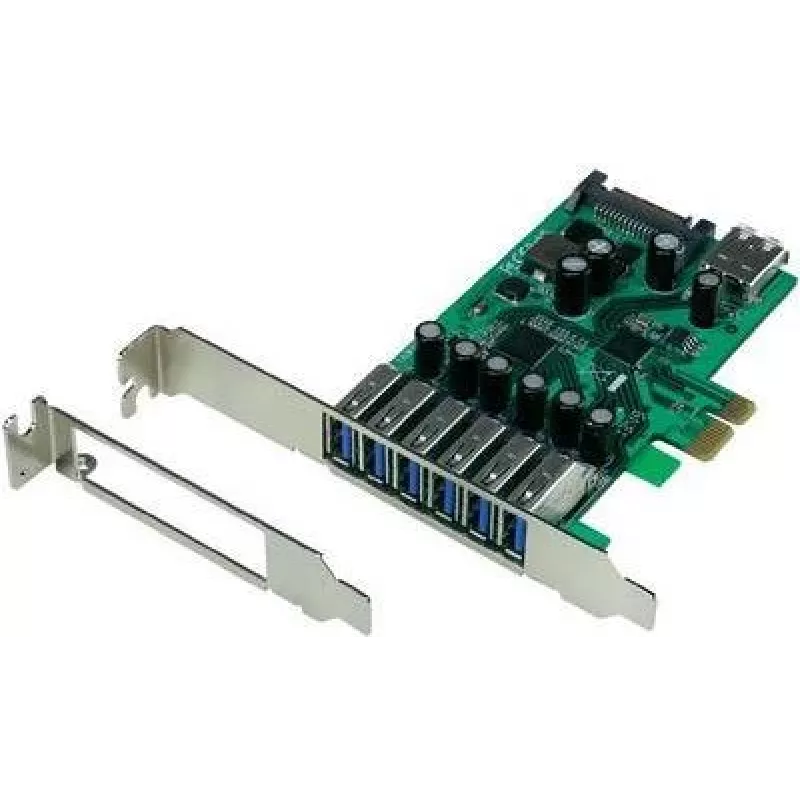 PCIe USB 3.0 valdiklio plokštė Renkforce 1195033 — 6 USB 3.0 prievadai + 1 vidinis prievadas