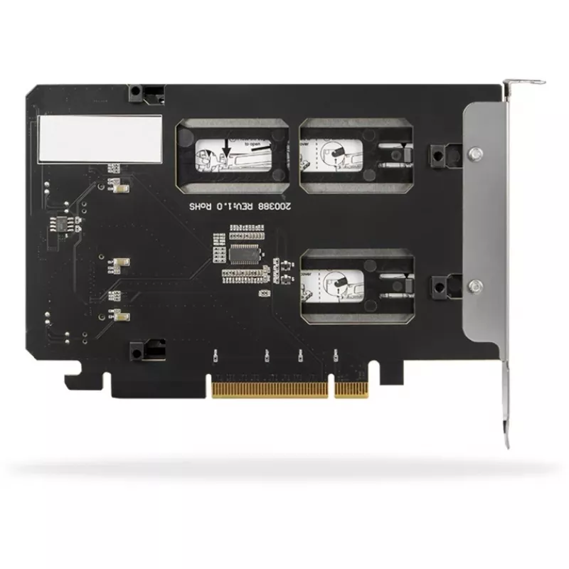 Mobilusis saugojimo stovas RAIDSONIC ToughArmor MB842MP-B — 2 nuimami lizdai M.2 NVMe diskams, PCIe 4.0 x16