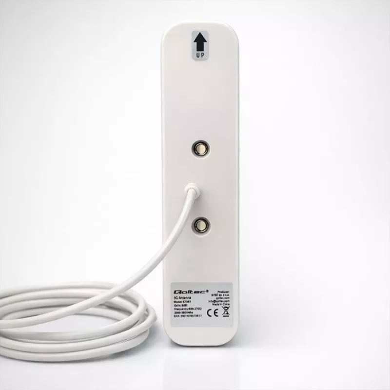 Išorinė 4G/5G LTE antena QOLTEC 9 dBi, N tipo jungtis, 3 m kabelis