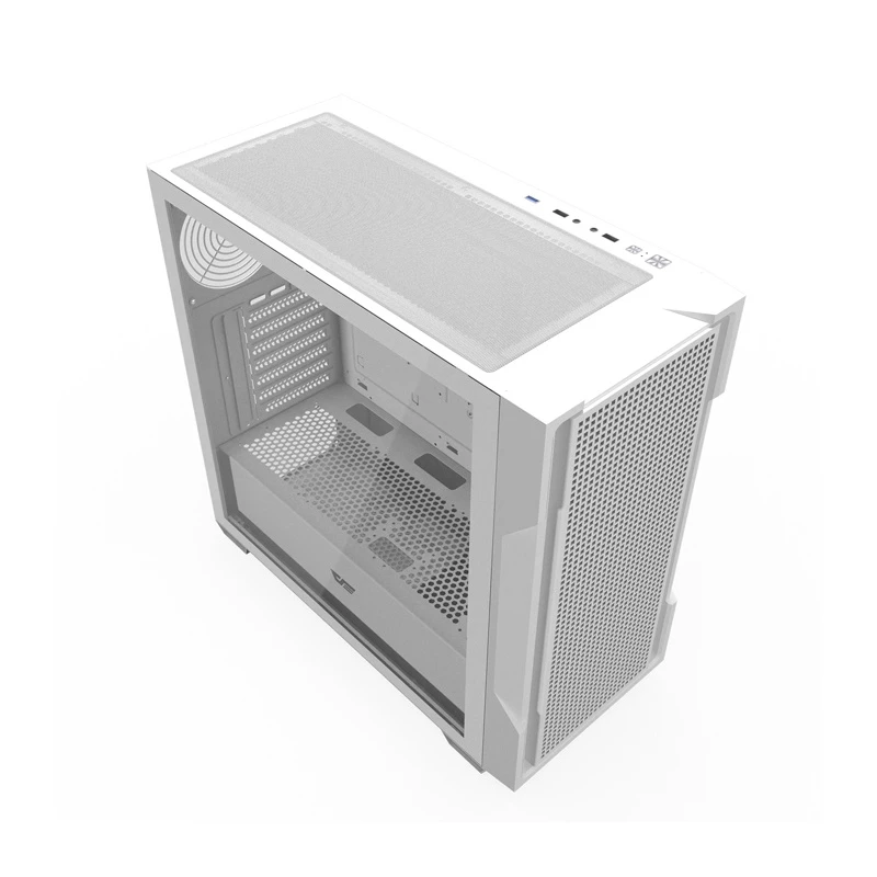 Darkflash DS900 Mesh kompiuterio korpusas be ventiliatorių (baltas)