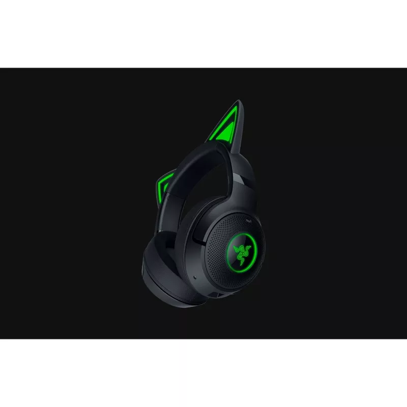 Ausinės Razer Kraken Kitty V2 BT — Belaidis Bluetooth, circumauralinis, galvos juosta, 20–20000 Hz, 325 g, juodos spalvos