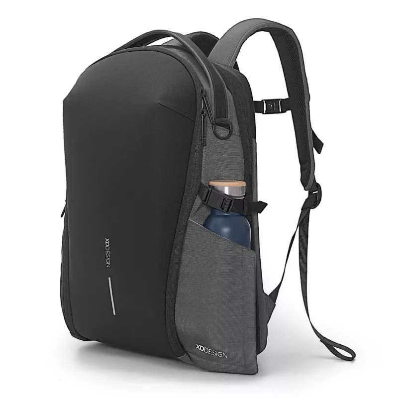 Kuprinė XDDESIGN Bizz pilka P705.932 — atspari vandeniui, lengva miesto kuprinė
