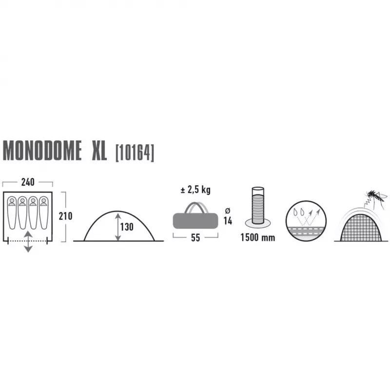 High Peak Monodome XL mėlynas kupolo/iglu palapinė 10164