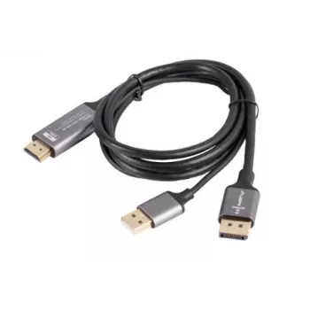 HDMI(M)->DISPLAYPORT(M) LAIDAS 1M 4K JUODAS LANBERG