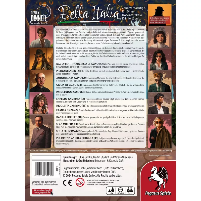 Deadly Dinner - Bella Italia, Stalo žaidimas