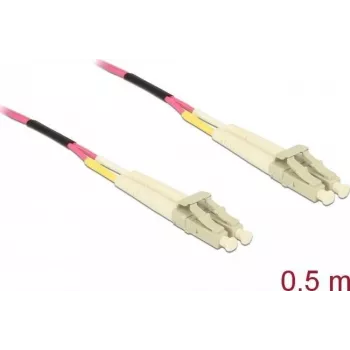 Optical Fibre kabelis DeLOCK LC to LC Multi-mode OM4 0.5 m