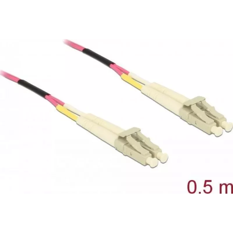 Optical Fibre kabelis DeLOCK LC to LC Multi-mode OM4 0.5 m