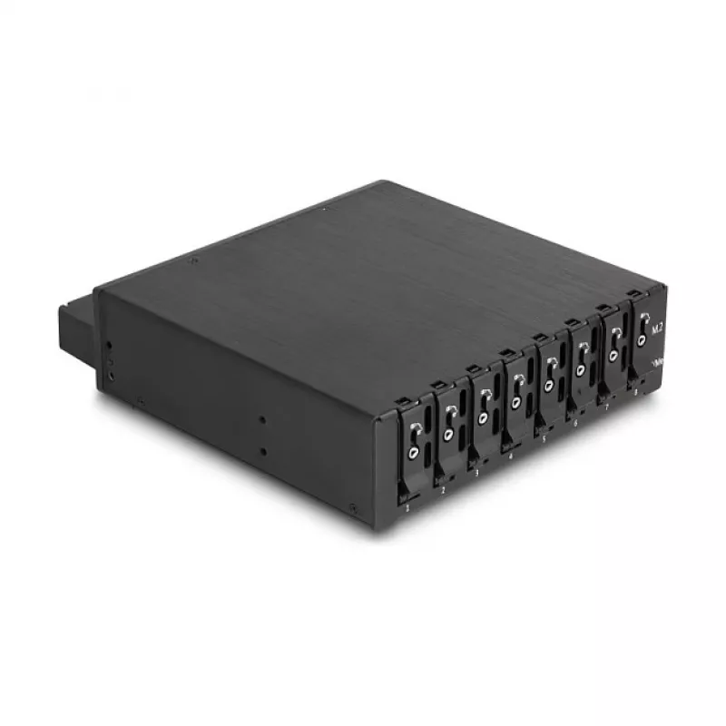 Saugojimo diskų dėklas DeLOCK 5.25 colio mobilus laikiklis 8 x M.2 NVMe SSD