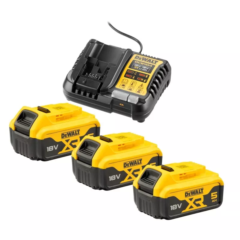 DeWalt DCK429P3T-QW Combo rinkinys DCD805 + DCG405 + DCH273 + DCF850, 18 V juoda, geltona