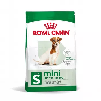 Sausas šunų maistas Royal Canin Mini Adult 8+ Senior Paukštiena, ryžiai ir daržovės, 8 kg, mažoms veislėms (5–10 kg)