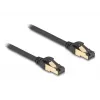 DeLOCK tinklo kabelis RJ45 Cat.6A kištukas–kištukas S/FTP 0,3 m juodas