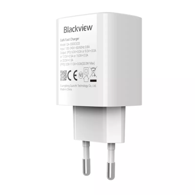 Įkroviklis JuodaVIEW CHAR-33W/BV USB-C 33W greitas įkrovimas, juodas