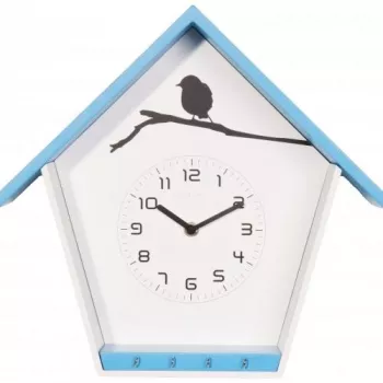 NeXtime klok 3109bl Cuckey, 30.5x33x11 cm, sieninis, mėlynas/baltas
