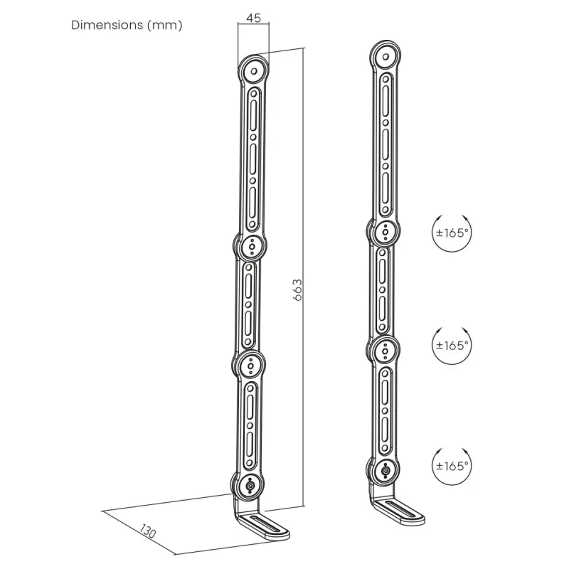 Maclean universalus VESA tvirtinimas garso juostai, maks. 15 kg, MC-335