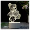 Naktinė lempa Extralink HOME 3D širdies optinės iliuzijos prie lovos USB