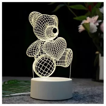 Naktinė lempa Extralink HOME 3D širdies optinės iliuzijos prie lovos USB